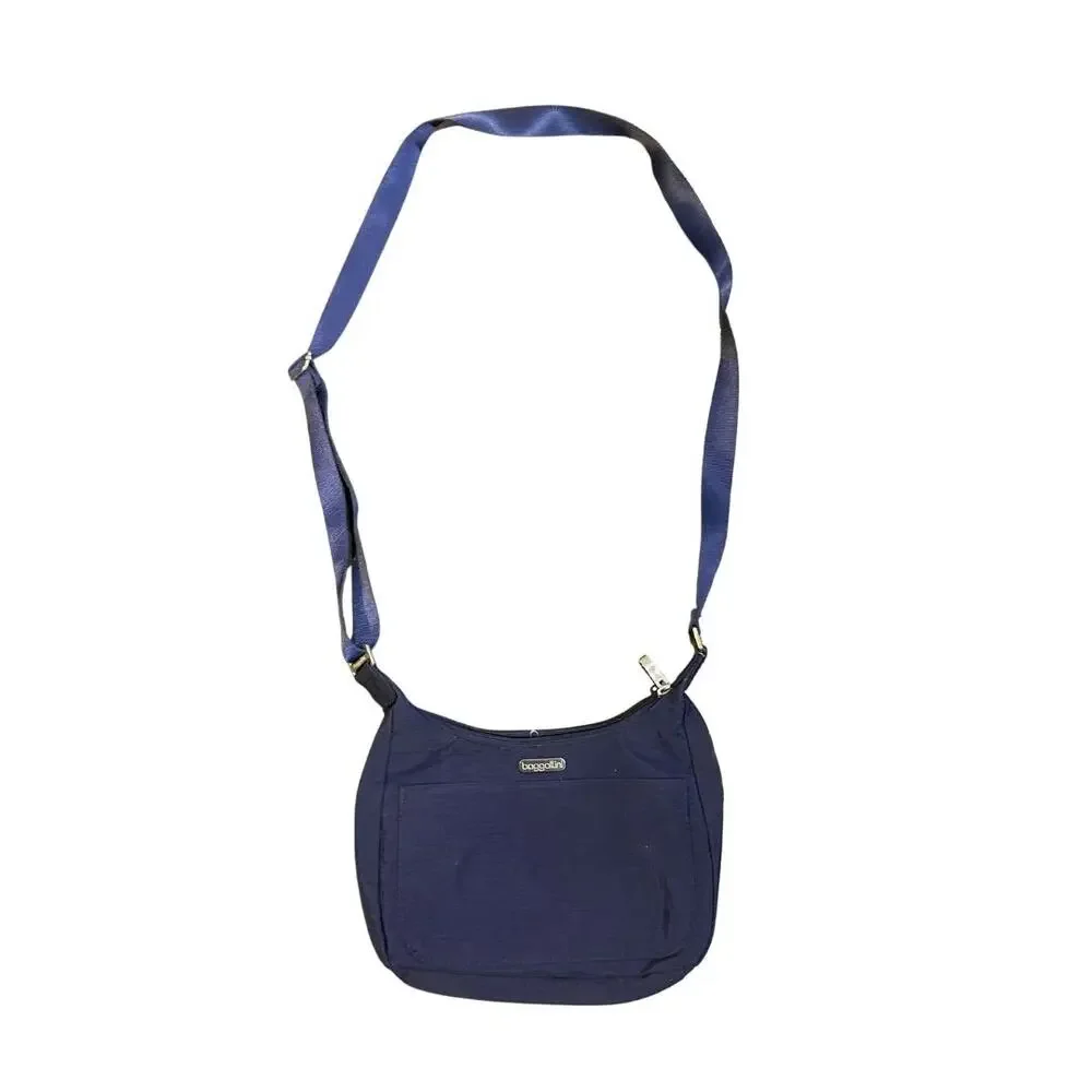 Baggallini Navy Nylon Crossbody Bag Purse Adjustable Strap Casual Minimalist